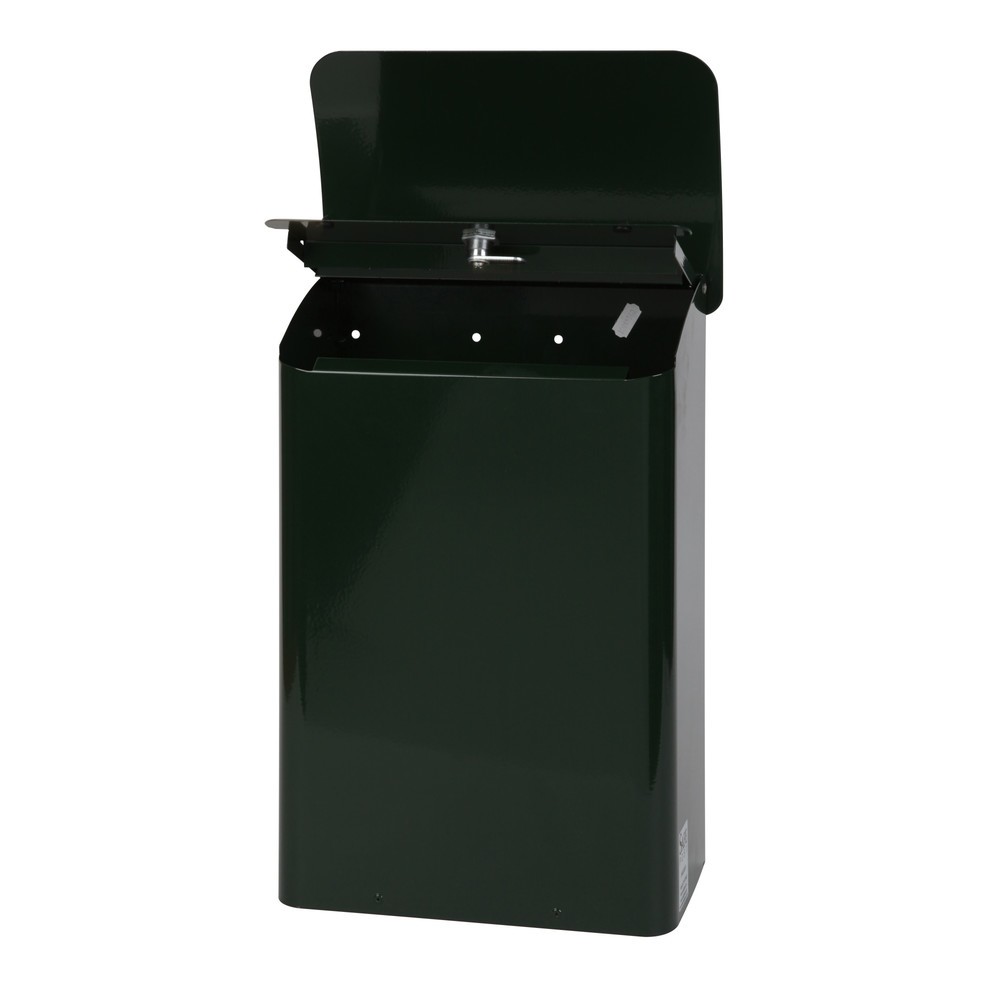 Produktabbildung Nr. 3: Wandbriefkasten, LxBxH 180 x 290 x 425 mm, mit abschließbarer Einwurföffnung, grün