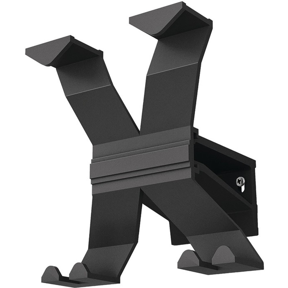 Produktabbildung: Wandgarderobe, 4Haken Länge 170 mm, Aluminium, tiefschwarz