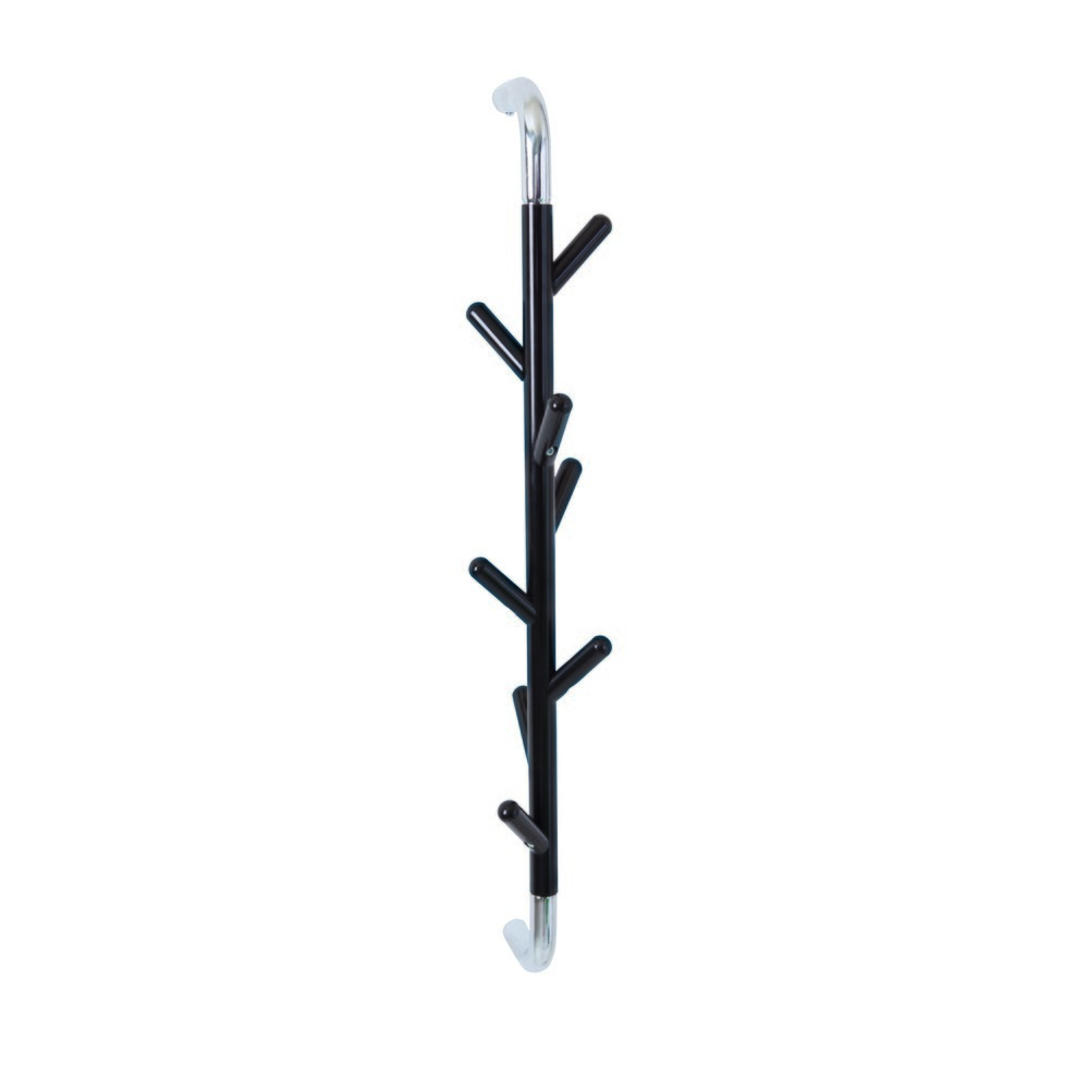 Produktabbildung: Wandgarderobe Linair, zum Anschrauben, 8 Haken, verchromt, schwarz