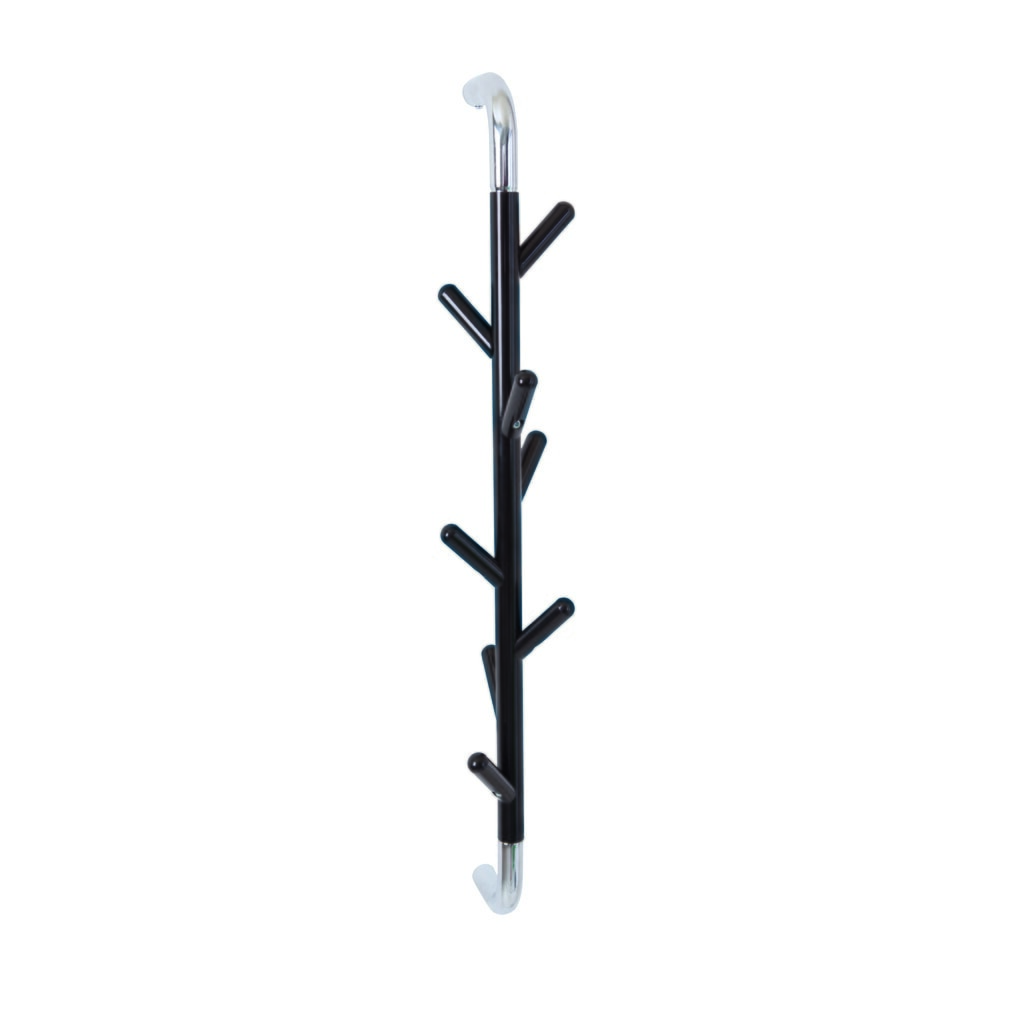 Produktabbildung Nr. 1: Wandgarderobe Linair, zum Anschrauben, 8 Haken, verchromt, schwarz
