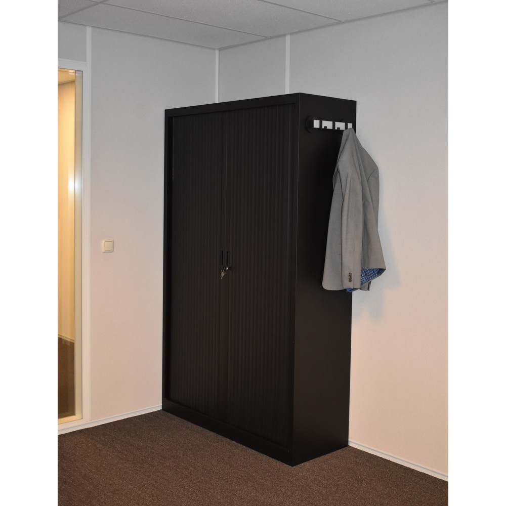 Produktabbildung Nr. 2: Wandgarderobe, magnetisch, 3 Haken, schwarz, aluminiumgrau