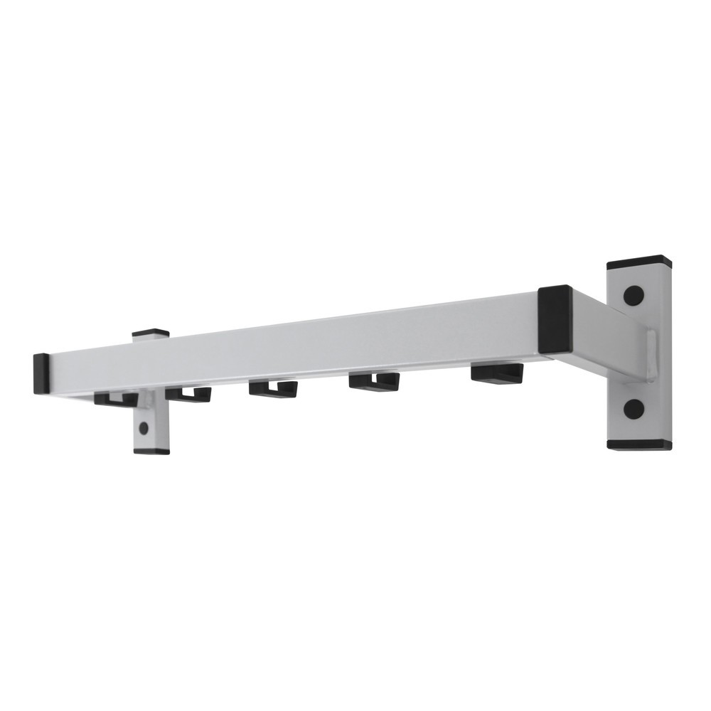 Wandgarderobe Safe, zum Anschrauben, grau, 5 Haken Produktabbildung: Wandgarderobe Safe, zum Anschrauben, grau, 5 Haken