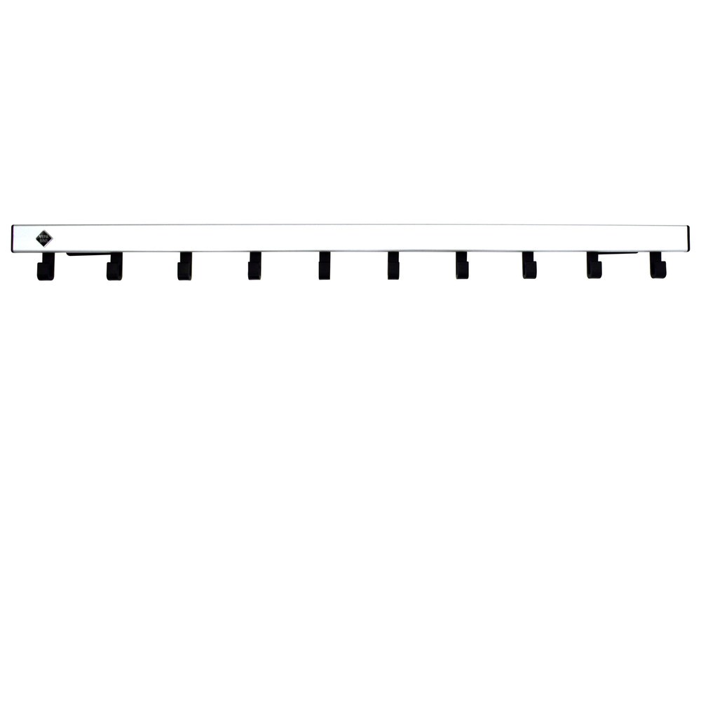 Produktabbildung: Wandgarderobe, zum Anschrauben, 10 Haken, grau, schwarz