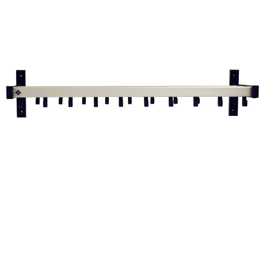 Produktabbildung: Wandgarderobe, zum Anschrauben, 19 Haken, grau, schwarz