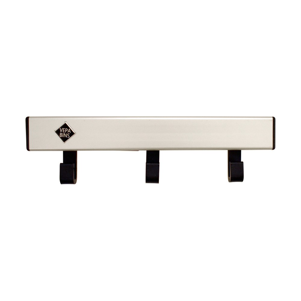 Produktabbildung: Wandgarderobe, zum Anschrauben, 3 Haken, grau, schwarz