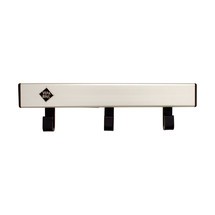 Produktabbildung Nr. 1: Wandgarderobe, zum Anschrauben, 3 Haken, grau, schwarz