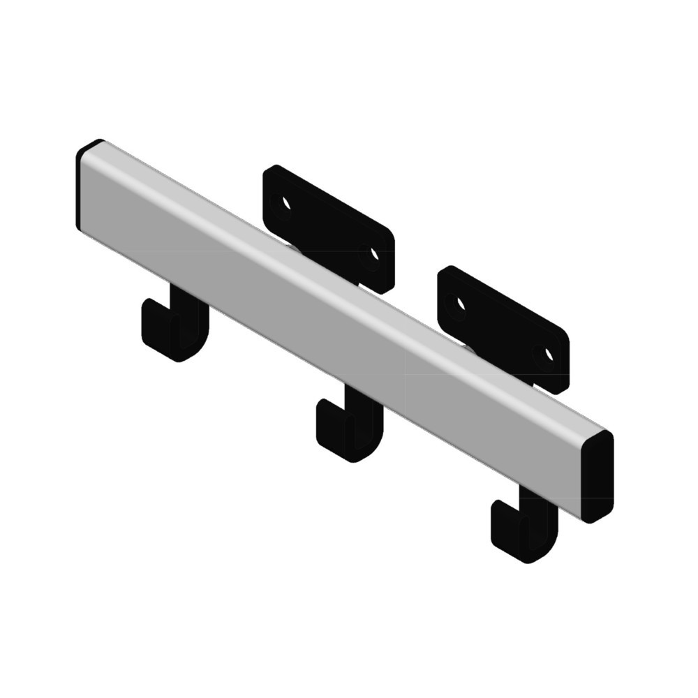 Produktabbildung Nr. 4: Wandgarderobe, zum Anschrauben, 3 Haken, grau, schwarz