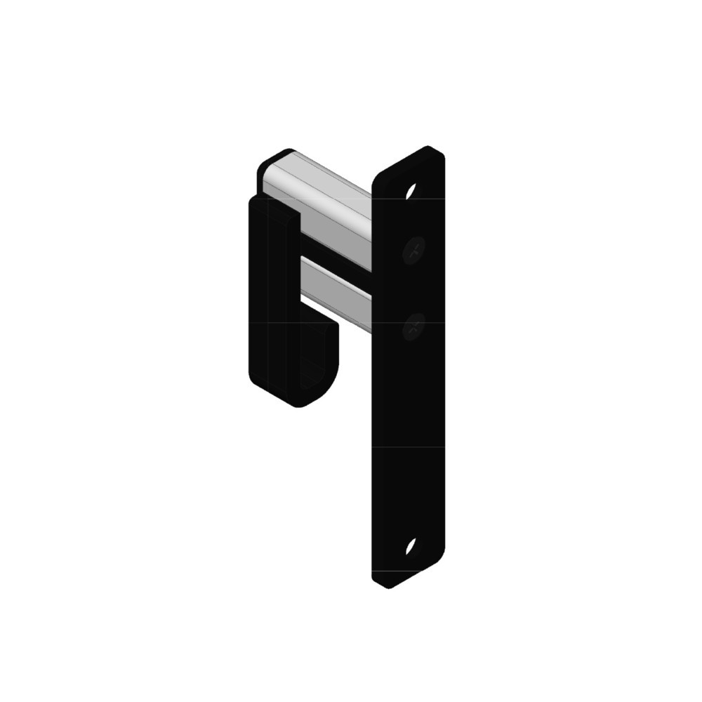 Produktabbildung Nr. 2: Wandgarderobe, zum Anschrauben, inklusive 1 Kleiderbügel, grau, schwarz