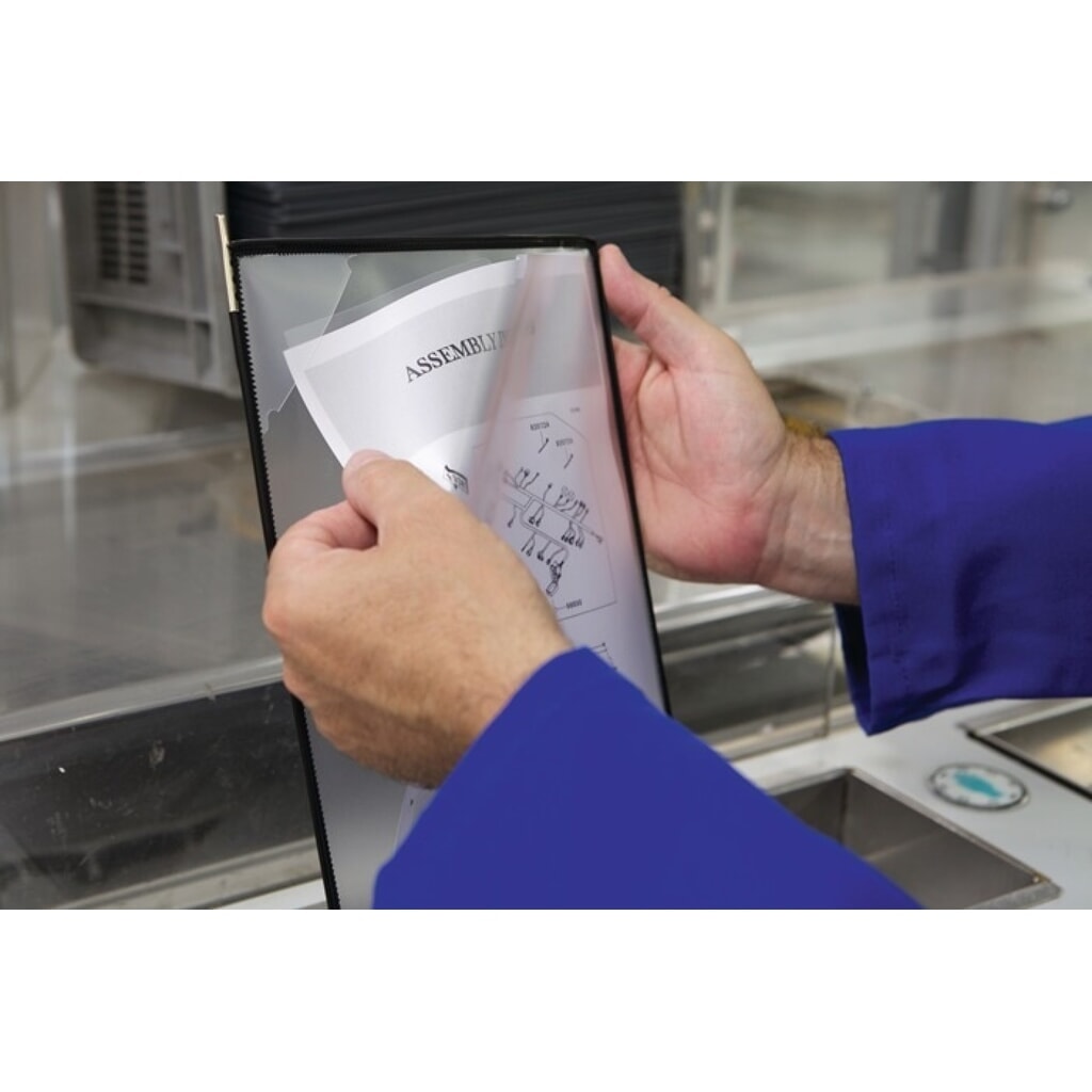 Wandhalter, PP schwarz, 5 Sichttafeln, mit Neodym-Magnetf.DIN A4 Produktabbildung Nr. 4: Wandhalter, PP schwarz, 5 Sichttafeln, mit Neodym-Magnetf.DIN A4