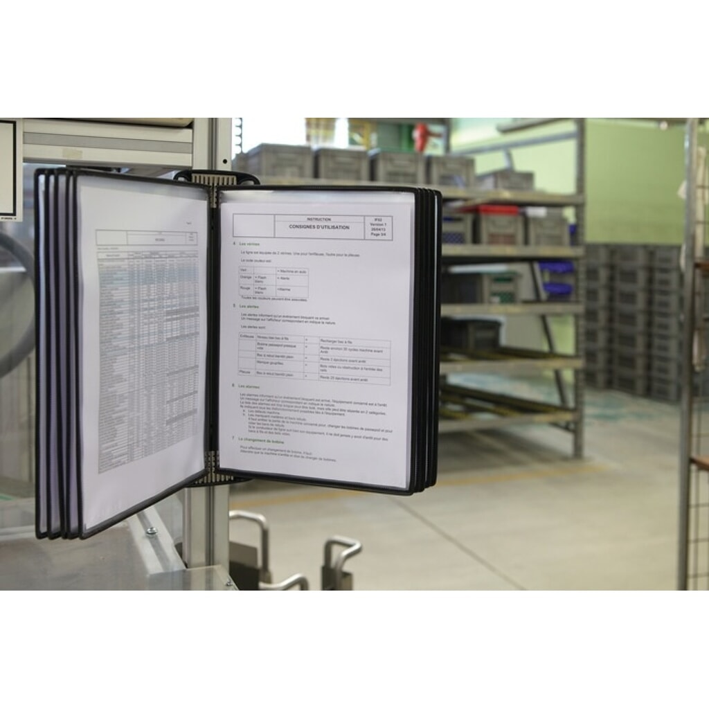 Wandhalter, PP schwarz, 5 Sichttafeln, mit Neodym-Magnetf.DIN A4 Produktabbildung Nr. 5: Wandhalter, PP schwarz, 5 Sichttafeln, mit Neodym-Magnetf.DIN A4