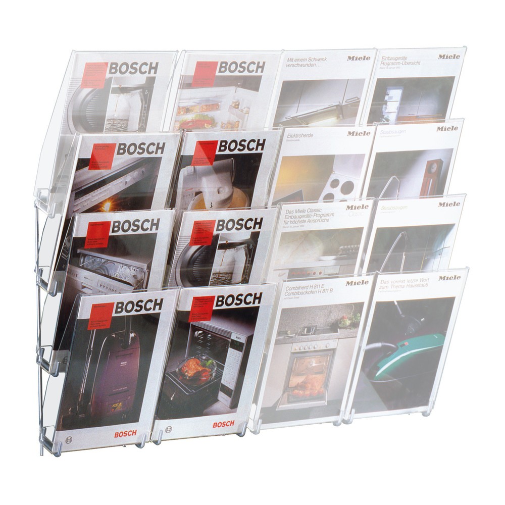 Produktabbildung: Wandhalter aus Acryl, 1x 6 Fächer