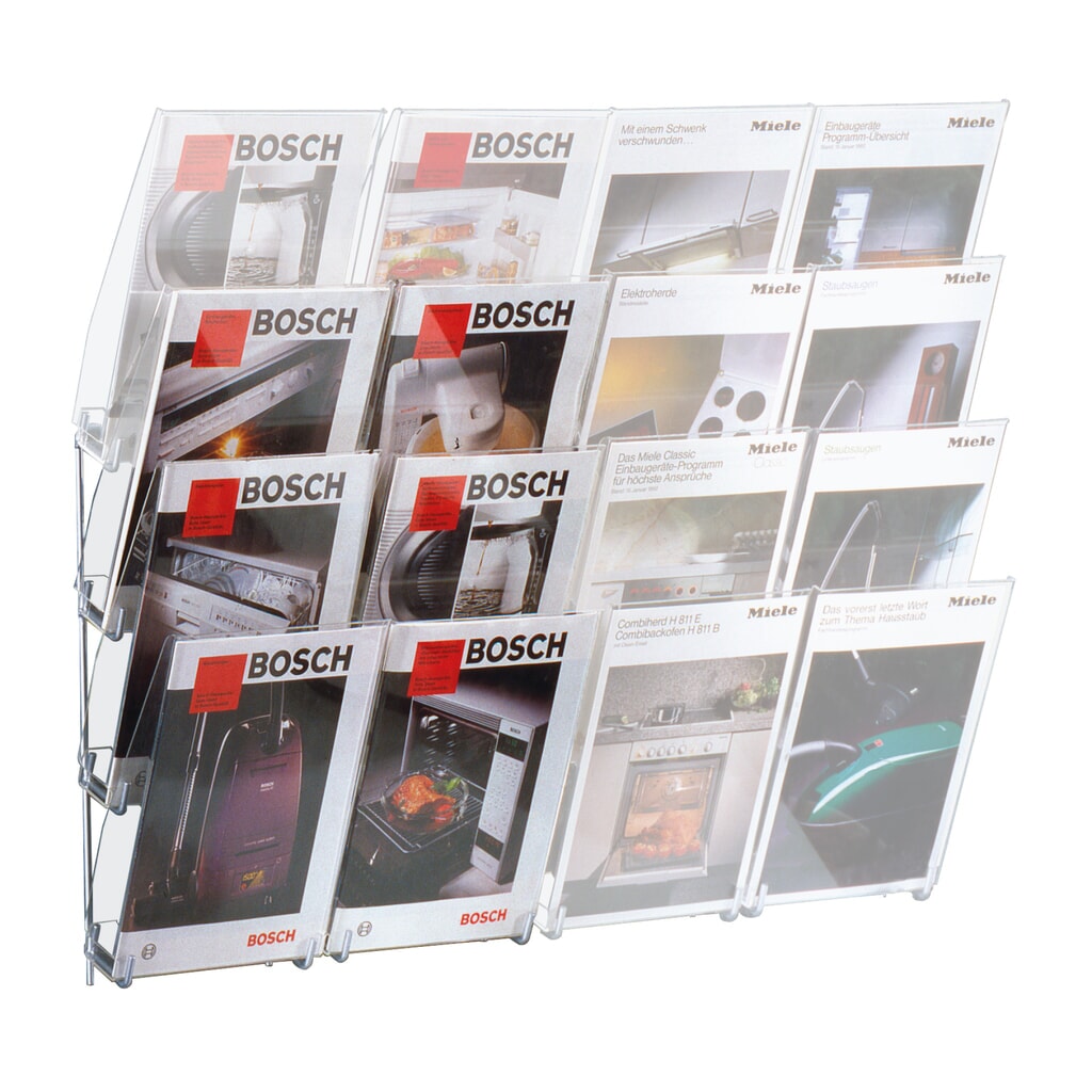 Produktabbildung: Wandhalter aus Acryl, 1x 6 Fächer