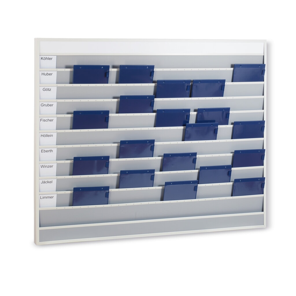 Wandtafel aus robustem PP, breit, HxB 1.285 x 1.575 mm, mit 10 Schienen Produktabbildung: Wandtafel aus robustem PP, breit, HxB 1.285 x 1.575 mm, mit 10 Schienen