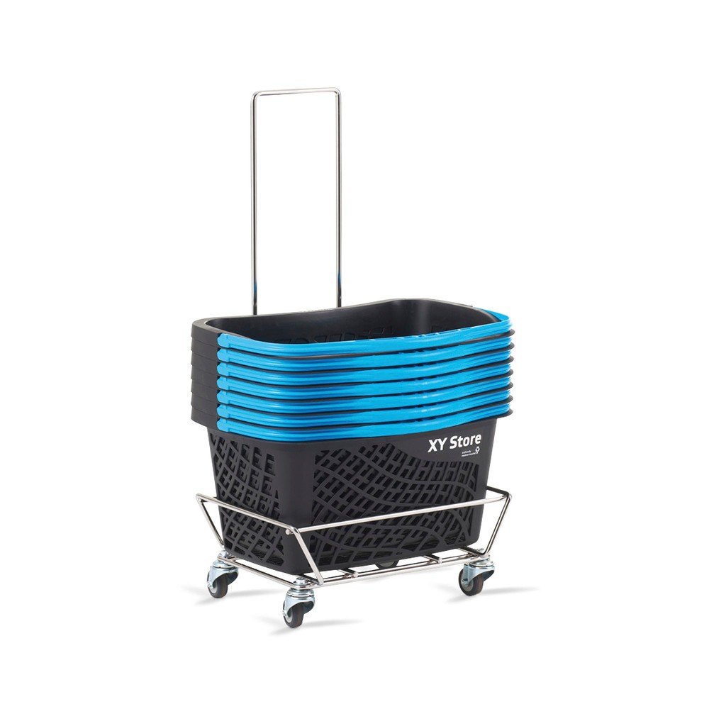 Produktabbildung Nr. 2: wanzl Einkaufskorb GT26 eco, mit blauem Tragegriff