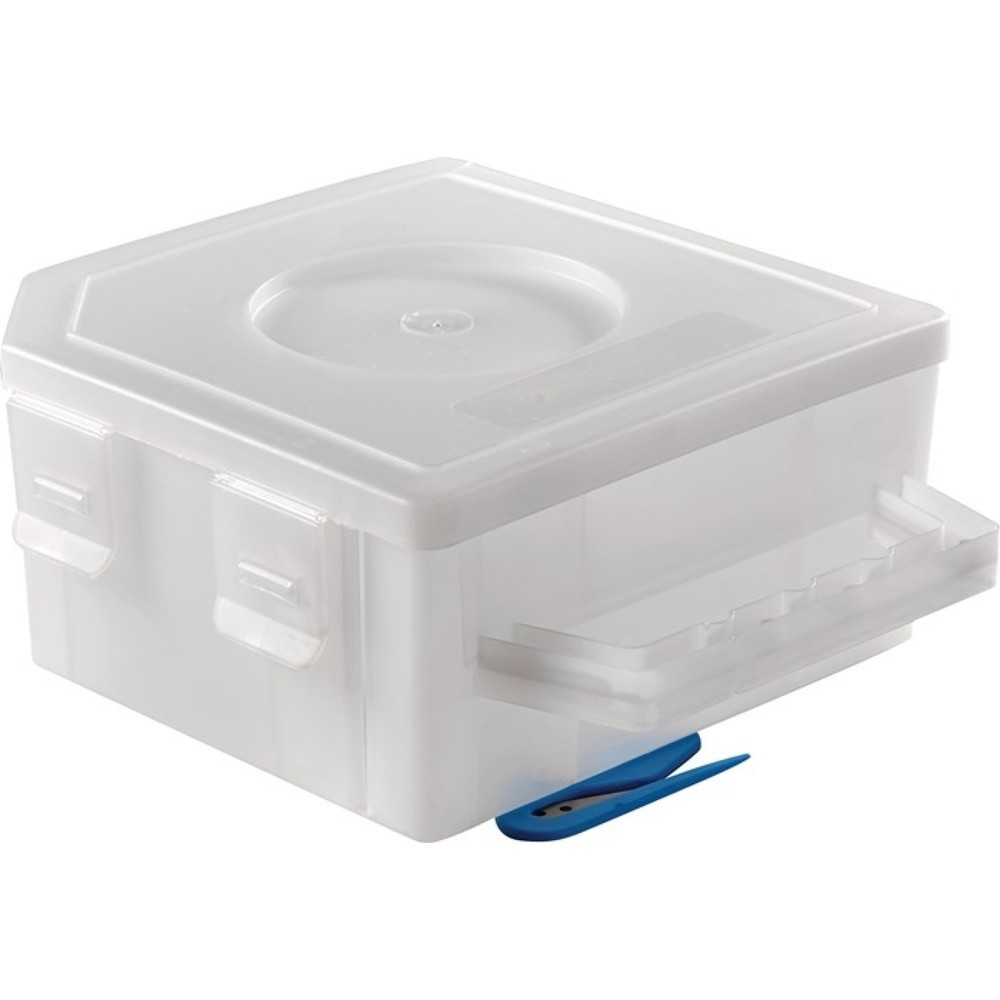 Produktabbildung Nr. 2: Warnbandspender, transparent mit eingebautem Messer, L200xB100xH240mm