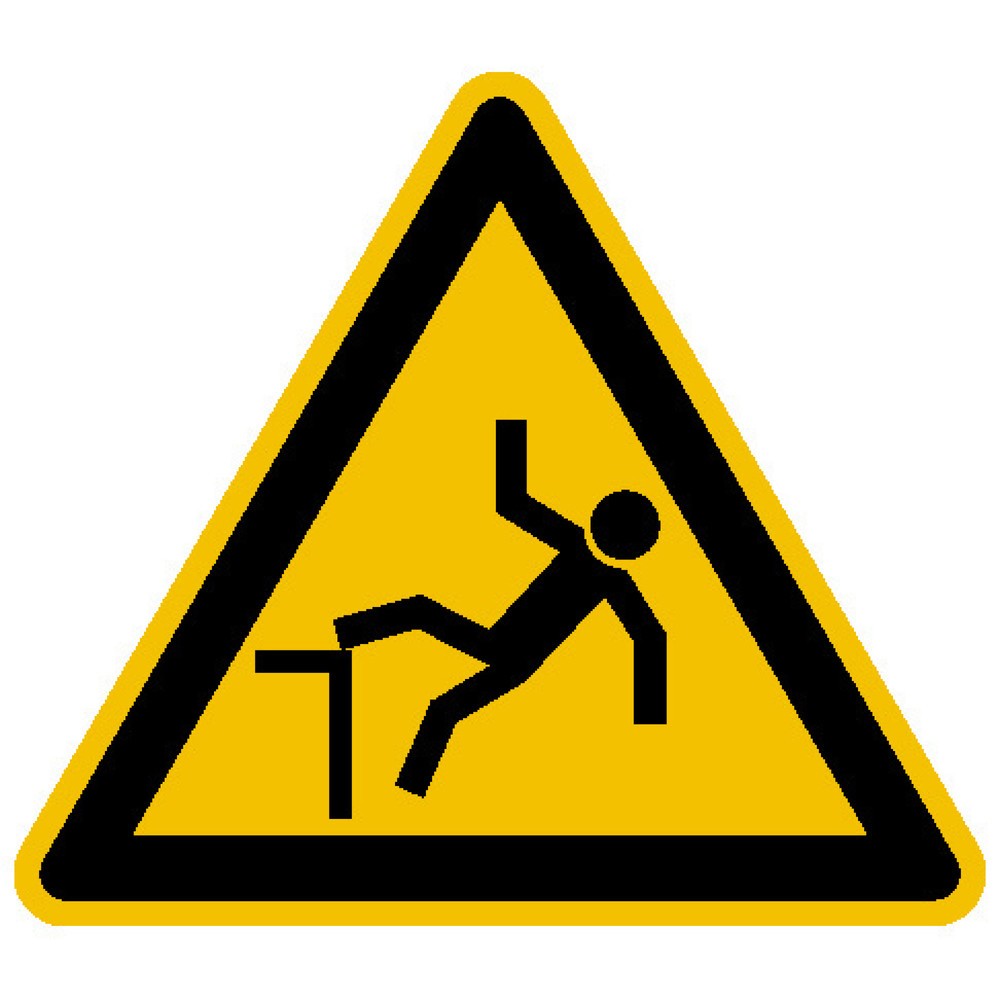 Warnschild – Warnung vor Absturzgefahr