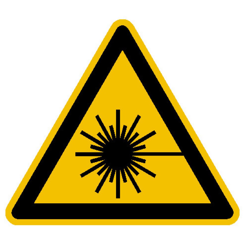 Produktabbildung: Warnung vor Laserstrahl, Seitenlänge 200 mm, Folie