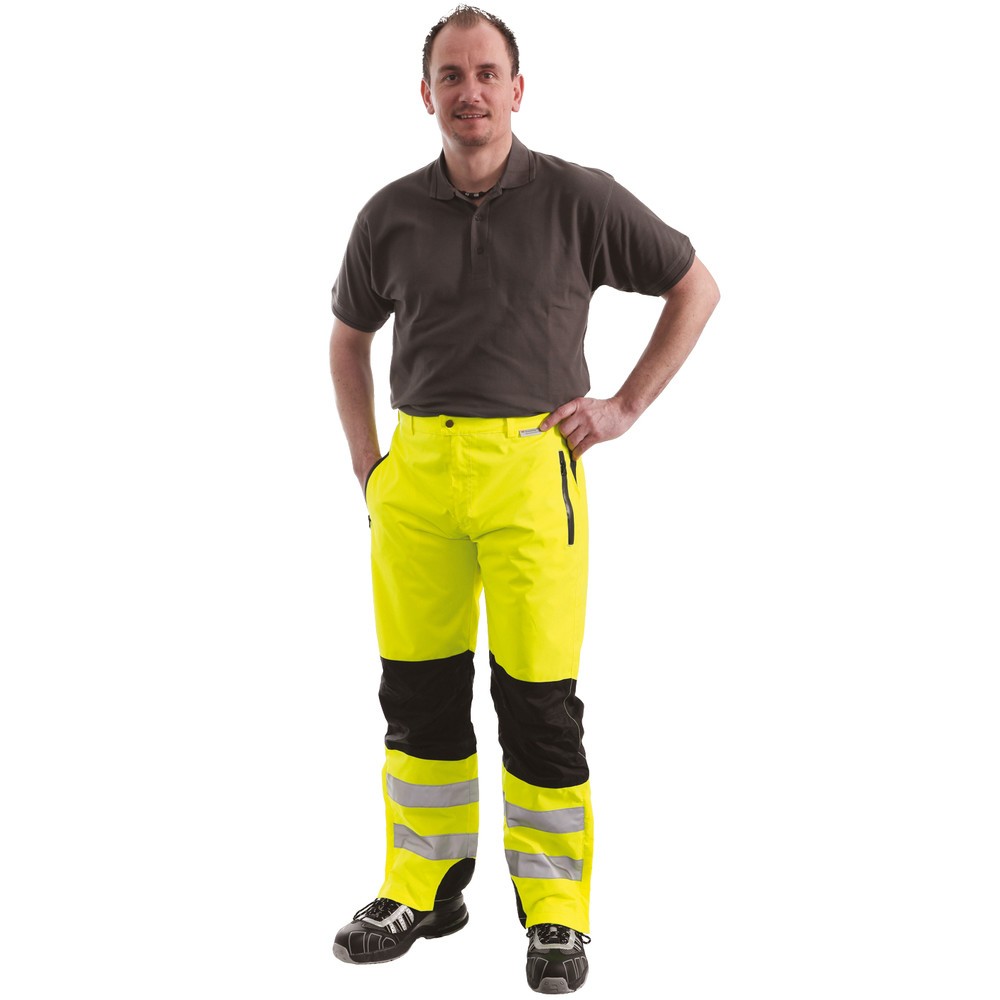 Produktabbildung: Eldee Warnschutz-Hose BREMEN, warngelb/schwarz, M