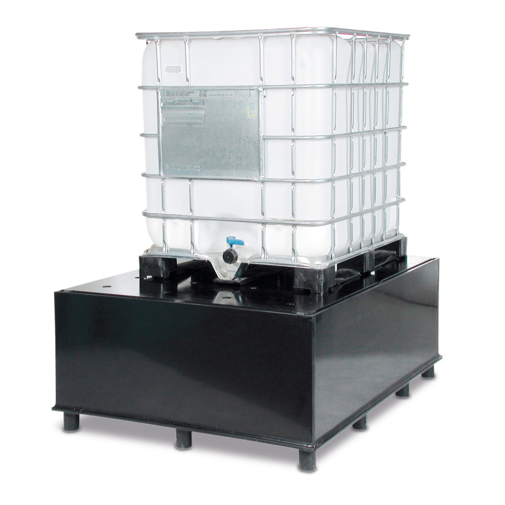 Produktabbildung: Weber Kunststofftechnik IBC-Station aus PE, inkl. Lochplatte, HxBxT 655 x 1.720 x 1.345 mm