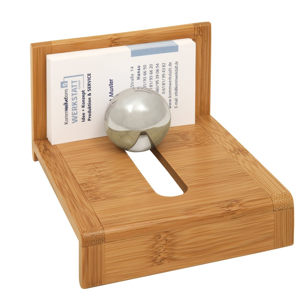 Produktabbildung: WEDO® Bambus Visitenkartenhalter, braun