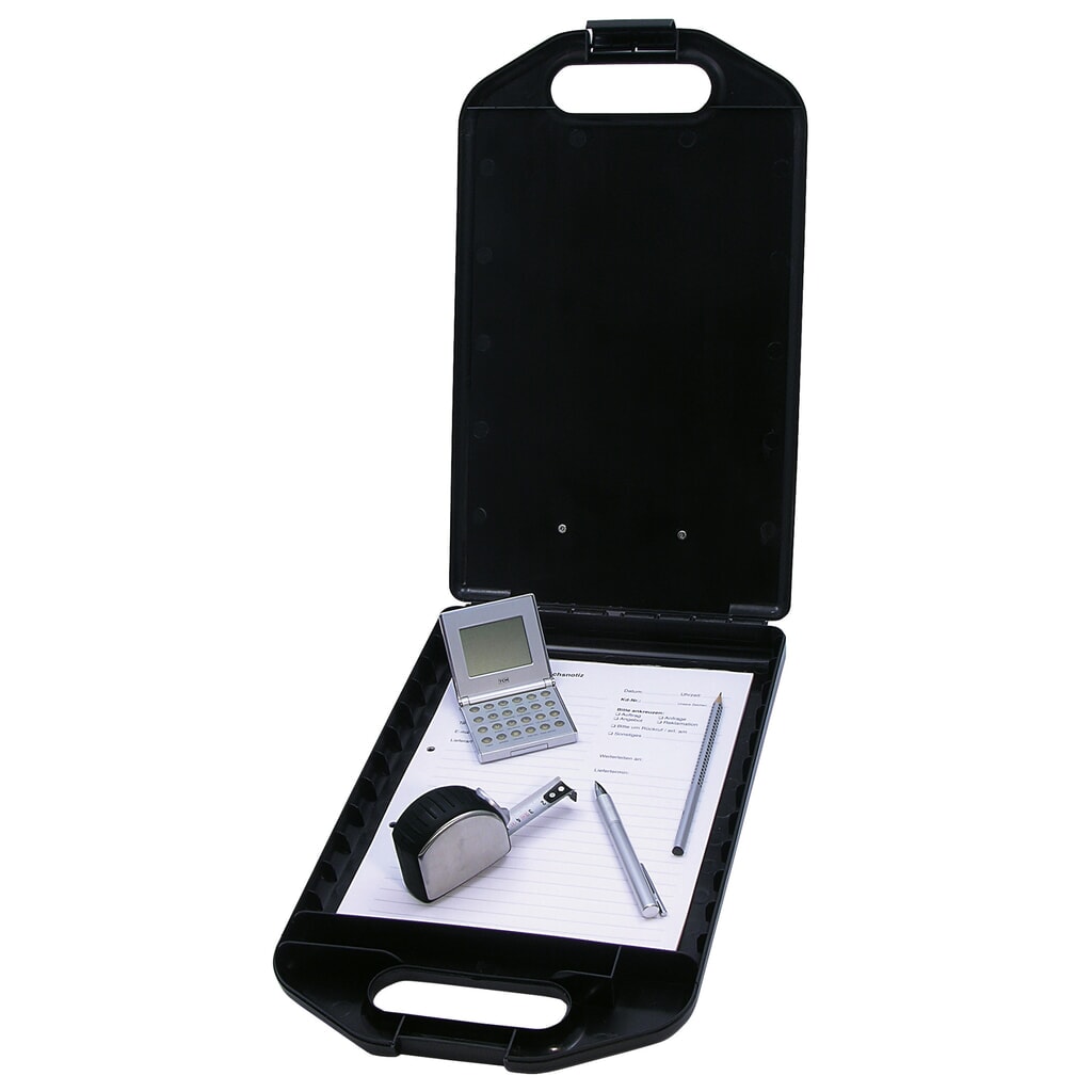 WEDO® Klemmbrett aus Kunststoff, mit Utensilienfach, 3 Stk/VE Produktabbildung Nr. 2: WEDO® Klemmbrett aus Kunststoff, mit Utensilienfach, 3 Stk/VE