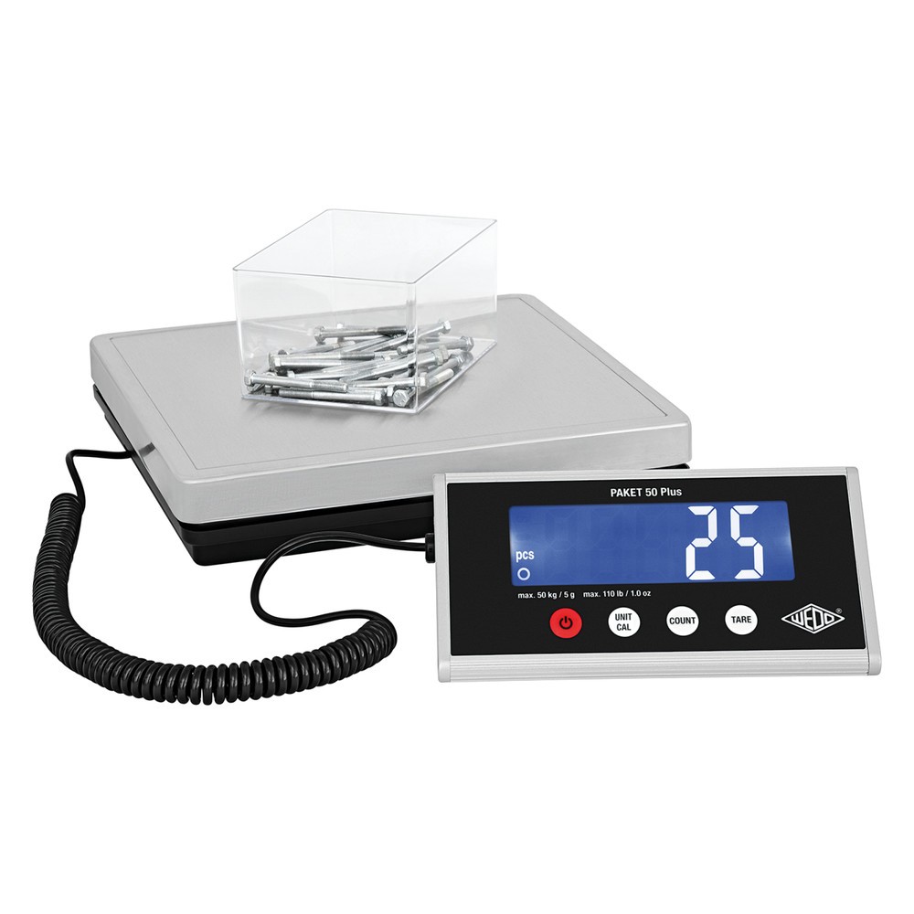 Produktabbildung Nr. 2: WEDO® Plattformwaage Paket 50 Plus, Stückzählfunktion, Ziffernschritt 5g