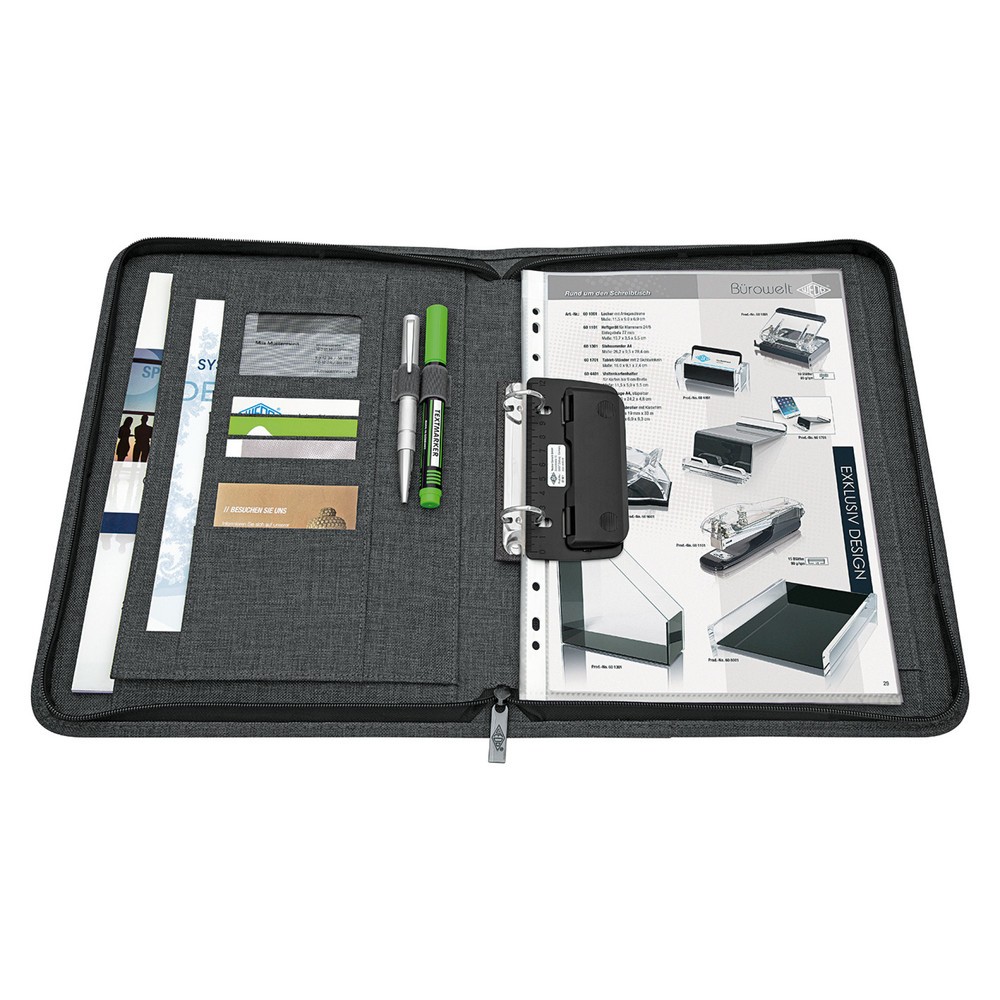 Produktabbildung Nr. 2: WEDO® Ringbuchmappe COLLEGE A4, 2-Ring, grau