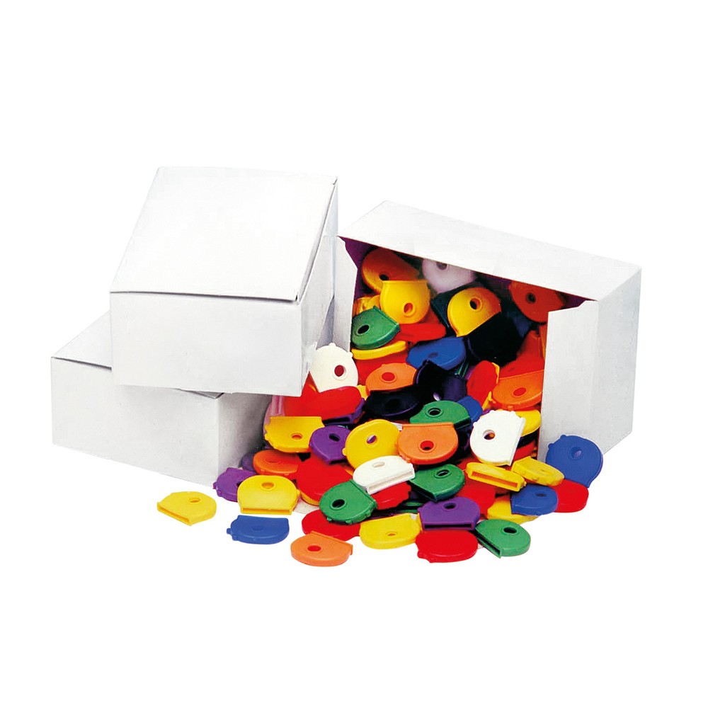 Produktabbildung: WEDO® Schlüsselkappen, rund, farblich sortiert, 100 Stk/VE