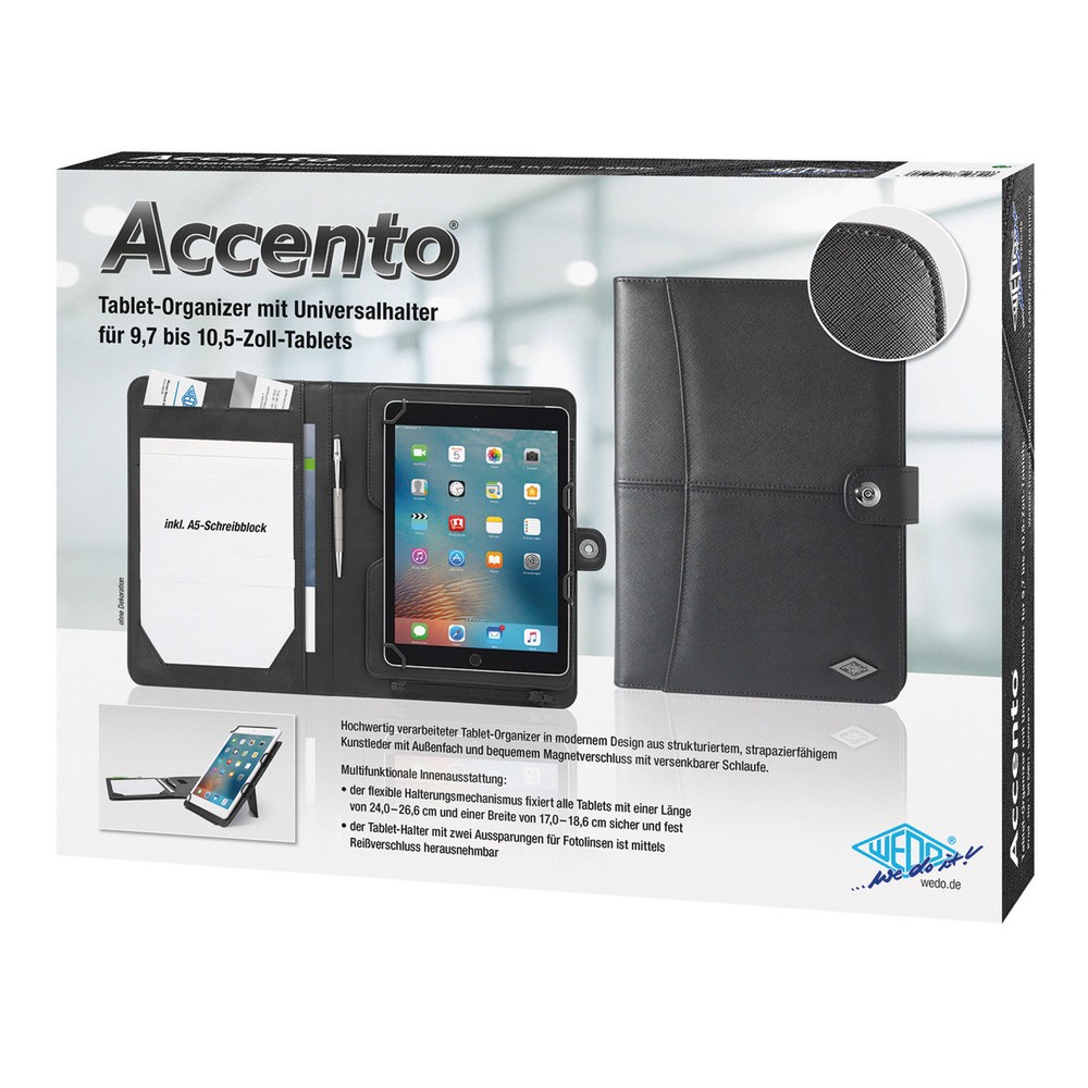 Produktabbildung Nr. 2: WEDO® Tablet-Organizer ACCENTO®, schwarz