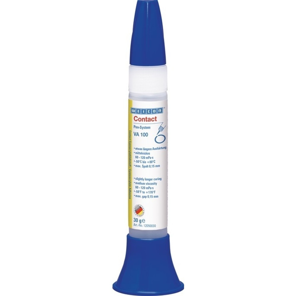 Produktabbildung: WEICON Cyanacrylatklebstoff Contact VA 100, 30 g, Pen-System, farblos