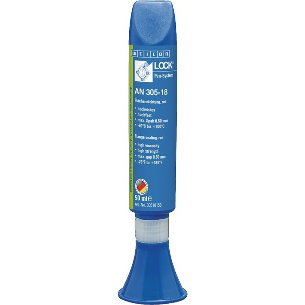 Produktabbildung: WEICON Flächendichtung WEICONLOCK® AN 305-18, rot, 50 ml