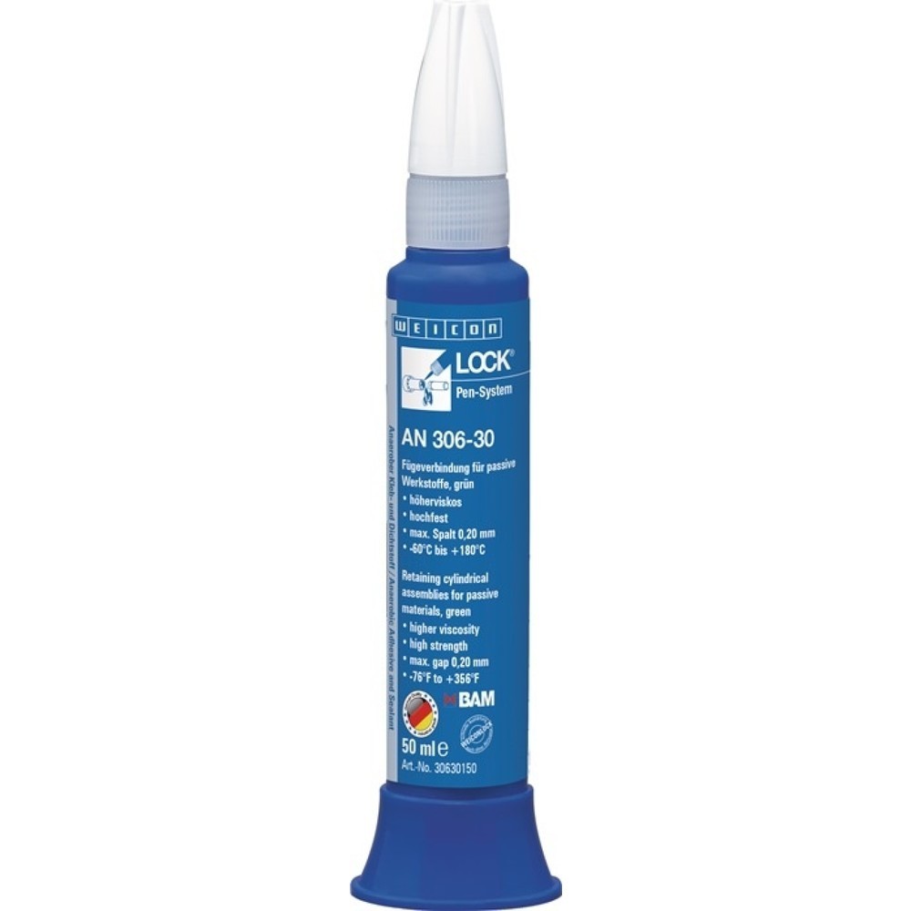 Produktabbildung: WEICON Fügeverbindung WEICONLOCK® AN 306-30, grün, hochfest hochviskos, Pen, 50 ml