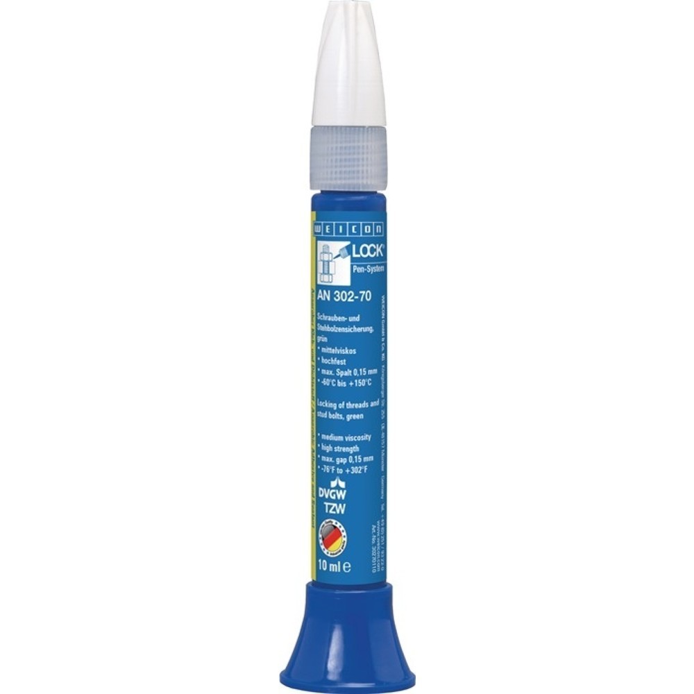 Produktabbildung: WEICON Schrauben-/Stehbolzensicherung WEICONLOCK® AN 302-70, 10 ml, grün