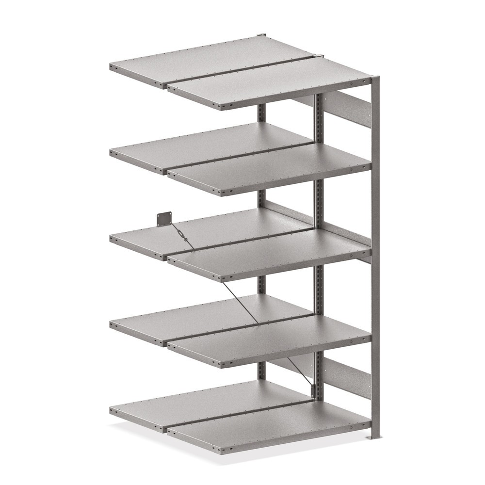Produktabbildung: META Weitspannregal, doppelzeilig, AF, verzinkt, HxBxT 2.000 x 1.300 x 800 mm
