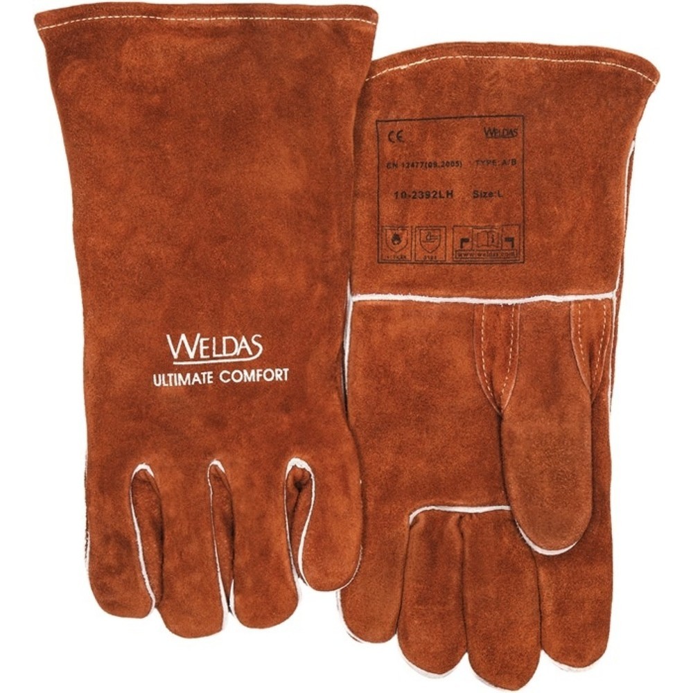 Produktabbildung: WELDAS Schweißerhandschuhe Gr.XL (9,5) braun