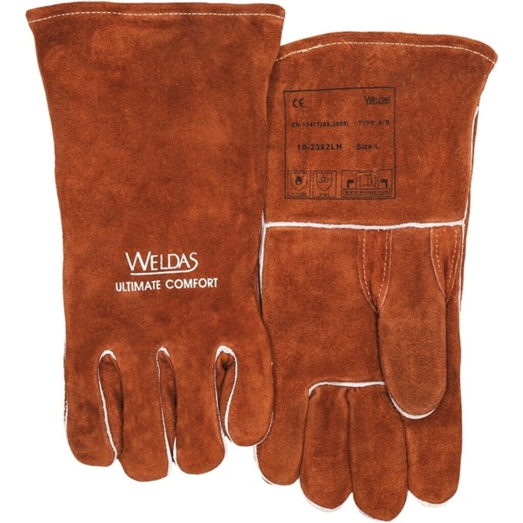 WELDAS Schweißerhandschuhe Gr.XL (9,5) braun Produktabbildung: WELDAS Schweißerhandschuhe Gr.XL (9,5) braun