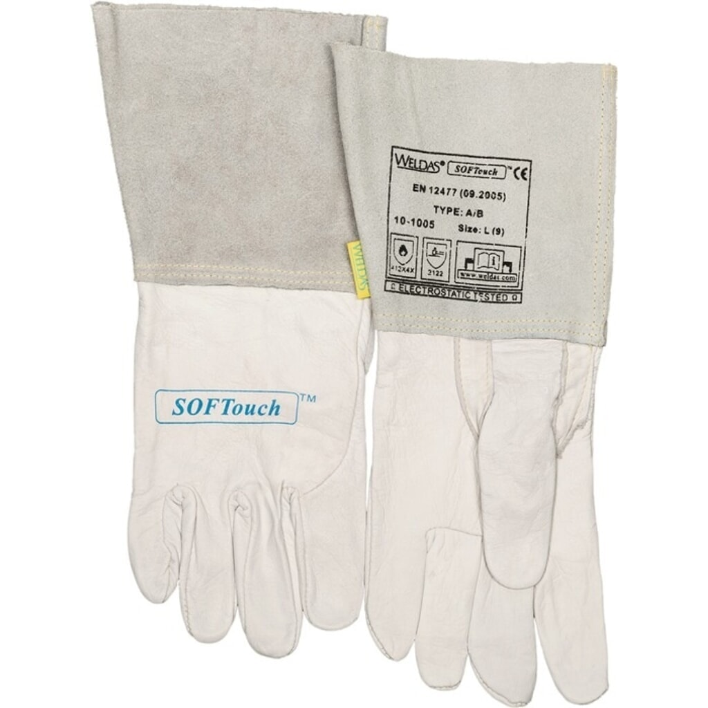 Produktabbildung: WELDAS Schweißerhandschuhe Gr.XL (9,5) natur
