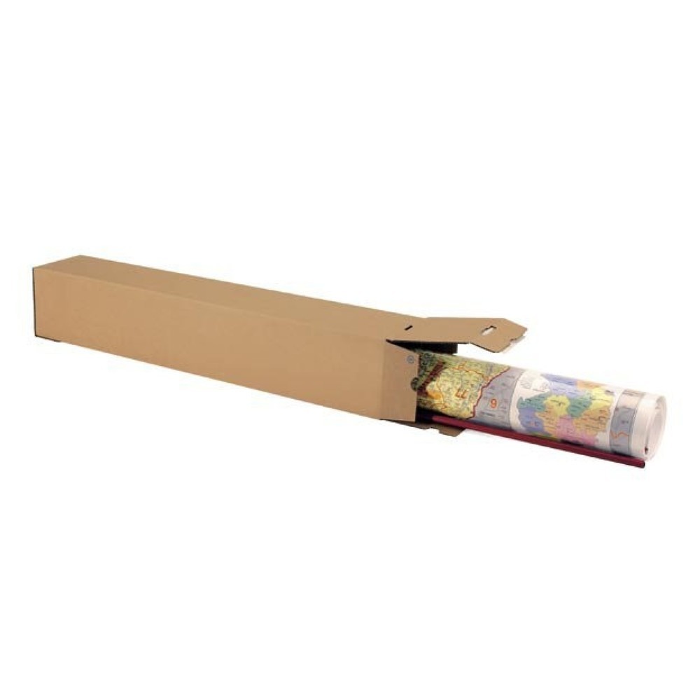 Produktabbildung: Wellpapp-Faltkarton 1-wellig, 105 x 105 x 430 mm