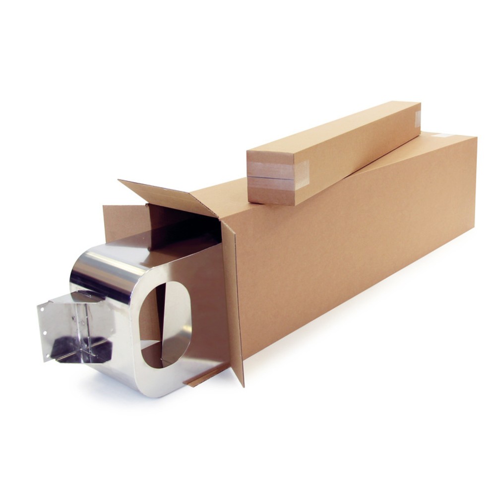 Produktabbildung Nr. 2: Wellpapp-Faltkarton 1-wellig, 108 x 108 x 430 mm, braun, für lange Güter