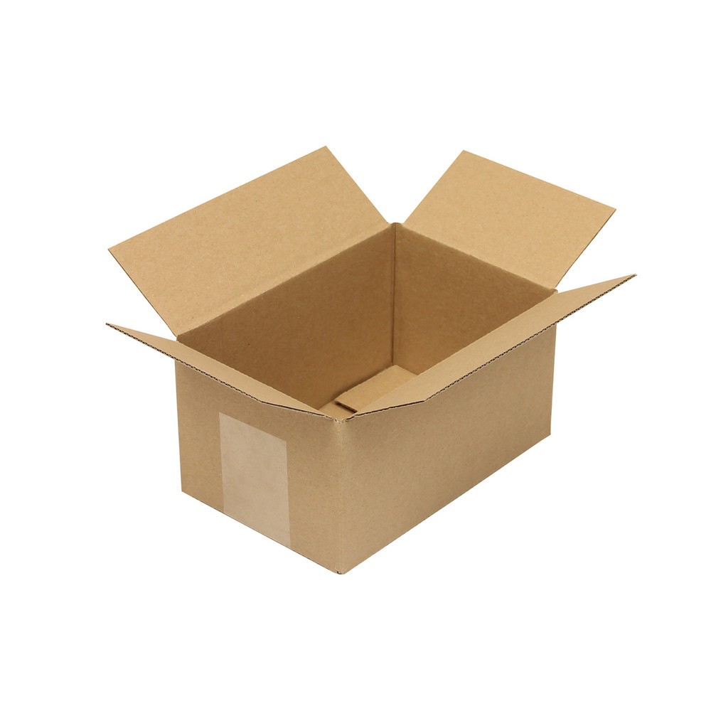 Produktabbildung: Wellpapp-Faltkarton 1-wellig, 180 x 120 x 100 mm, Qualität 1.10 E, braun