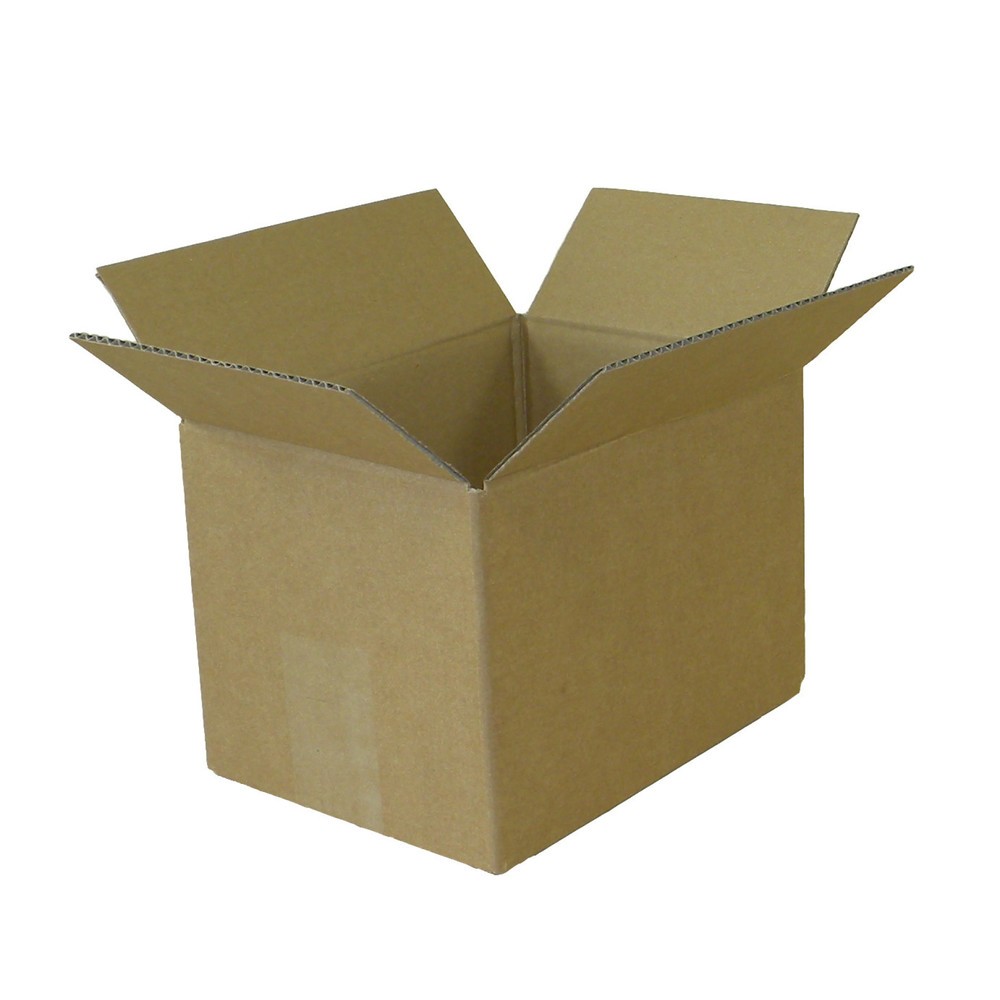 Produktabbildung: Wellpapp-Faltkarton 1-wellig, 220 x 160 x 150 mm, Qualität 1.20 B, braun