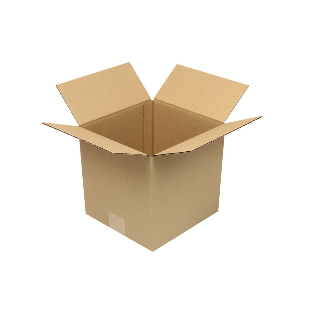 Produktabbildung: Wellpapp-Faltkarton 1-wellig, 220 x 210 x 210 mm, Qualität 1.20 B, braun