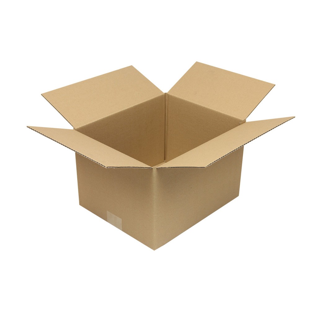 Produktabbildung: Wellpapp-Faltkarton 1-wellig, 300 x 250 x 200 mm, Qual. 1.20 B, braun