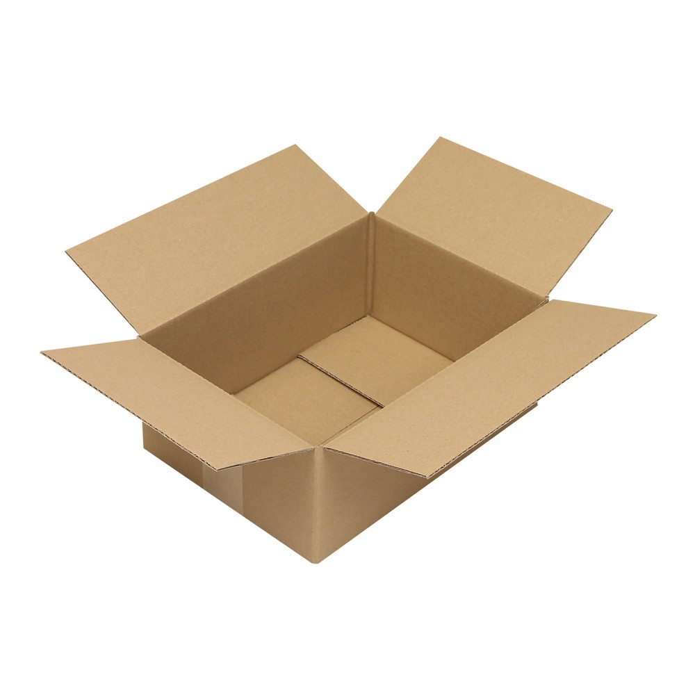 Produktabbildung: Wellpapp-Faltkarton 1-wellig, 305 x 215 x 120 mm, Qual. 1.2B, braun