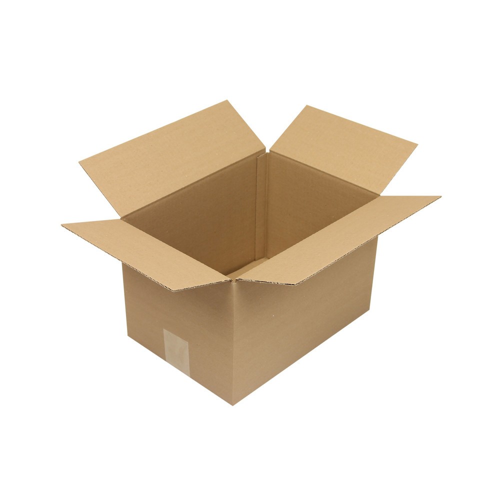 Produktabbildung: Wellpapp-Faltkarton 1-wellig, 305 x 215 x 200mm, Qualität 1.20 B, braun