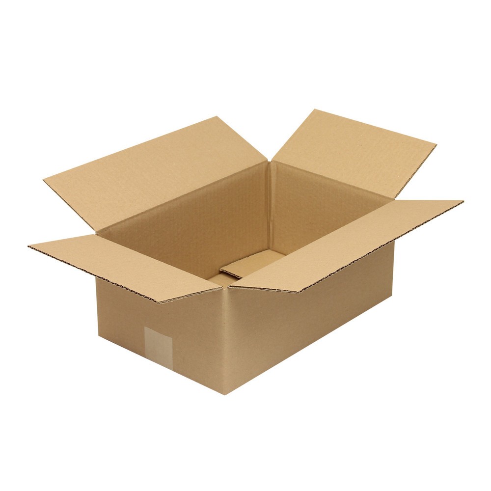 Produktabbildung: Wellpapp-Faltkarton 1-wellig, 350 x 230 x 140 mm, Qualität 1.20 C, braun