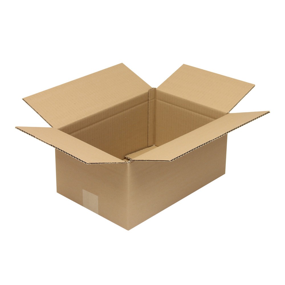 Produktabbildung: Wellpapp-Faltkarton 1-wellig, 350 x 230 x 160 mm, Qualität 1.20 C, braun