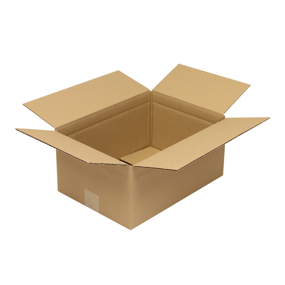Produktabbildung: Wellpapp-Faltkarton 1-wellig, 350 x 250 x 160 mm, Qualität 1.20 C, braun