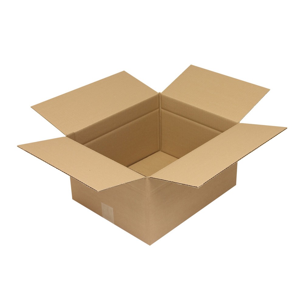 Produktabbildung: Wellpapp-Faltkarton 1-wellig, 400 x 330 x 220 mm, Qualität 1.30 C, braun