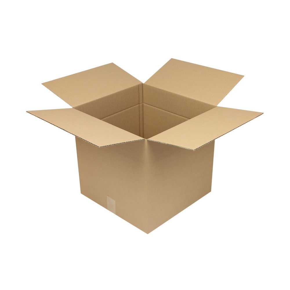 Produktabbildung: Wellpapp-Faltkarton 1-wellig, 400 x 400x 400 mm, Qual. 1.30 C, braun